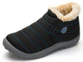 Big size 35-48 Warm Fur Men Snow Boots Shoe Flat Heels plush ankle boots Winter autumn Casual Shoes Platform outdoor Man shoes-black blue-5-JadeMoghul Inc.