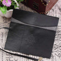 BILLTERA Vintage Cosmetic Bag Women Makeup Brushes Bags Pens PU Leather Make Up Case Beauty Toiletry Organizer Pouch-Black-JadeMoghul Inc.