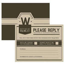 Bistro Bliss RSVP Charcoal Background With White Text (Pack of 1)-Weddingstar-White Background With Charcoal Text-JadeMoghul Inc.