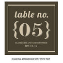 Bistro Bliss Square Table Numbers Numbers 1-12 Charcoal Background With White Text (Pack of 12)-Table Planning Accessories-White Background With Charcoal Text-49-60-JadeMoghul Inc.