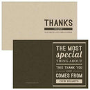 Bistro Bliss Thank You Card With Fold Charcoal (Pack of 1)-Weddingstar-Charcoal-JadeMoghul Inc.