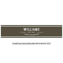 Bistro Bliss Water Bottle Label Charcoal Background With White Text (Pack of 1)-Wedding Ceremony Stationery-Charcoal Background With White Text-JadeMoghul Inc.