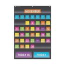 BLACK CALENDAR POCKET CHART-Learning Materials-JadeMoghul Inc.
