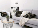 Black Gold Foil Print Cushions