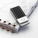 Christmas Presents Black Leather Money Clip