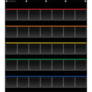 BLACK STORAGE POCKET CHART-Learning Materials-JadeMoghul Inc.