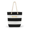 Bliss Striped Tote - Black and White (Pack of 1)-Personalized Gifts for Women-JadeMoghul Inc.