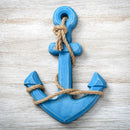Blue anchor with real rope from gifts by fashioncraft-Wedding Cake Accessories-JadeMoghul Inc.