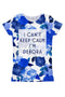Blue Blood Customized NAME Zoe T-Shirt - Women-Blue Blood-XS-Blue/White-JadeMoghul Inc.