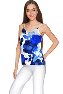 Blue Blood Ella V-Neck Camisole - Women-Blue Blood-XS-Blue/White-JadeMoghul Inc.