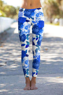 Blue Blood Lucy Floral Printed Performance Leggings - Women-Blue Blood-XS-Blue/White-JadeMoghul Inc.