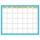 BLUE CHECK WIPE OFF CALENDAR-Learning Materials-JadeMoghul Inc.