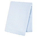 Blue Chevron Flannel Swaddle Blanket-CHEV-JadeMoghul Inc.