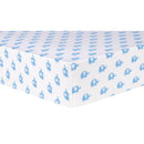 Blue Elephants Deluxe Flannel Fitted Crib Sheet-BLUE-JadeMoghul Inc.