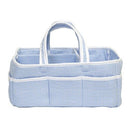 Blue Gingham Seersucker Storage Caddy-SRS-B-JadeMoghul Inc.