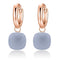 Blue Topaz Earrings Set In Solid 925 Sterling Silver-Gray-JadeMoghul Inc.