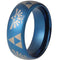 Tungsten Rings Blue Tungsten Carbide Legend of Zelda Dome Court Ring