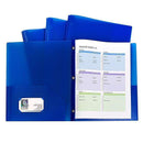 BLUE TWO POCKET POLY PORTFOLIOS-Supplies-JadeMoghul Inc.