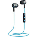 Bluetooth(R) Isolation Earbuds with Microphone & Remote (Blue)-Headphones & Headsets-JadeMoghul Inc.
