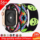 Bohemia Elastic Nylon Loop Strap for Apple Watch Band 6 38mm 40mm 42mm 44mm Iwatch Series 6 5 4 3 2 Watch Replacement Strap JadeMoghul Inc.