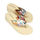 Bohemian Floral Beach Wedge Platform Slippers-Black-36-JadeMoghul Inc.