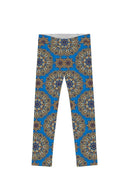 Boho Chic Lucy Cute Blue Geometric Print Leggings - Girls-Boho Chic-18M/2-Blue/Gold-JadeMoghul Inc.