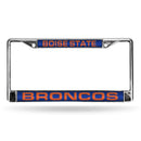 Toyota License Plate Frame Boise State Blue Laser Chrome Frame