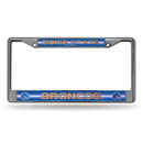 Jeep License Plate Frame Boise State Bling Chrome Frame