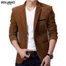 BOLUBAO 2017 New Arrival Brand Clothing Spring Blazer Men Fashion Slim Fit Masculine Blazers Mens Casual Solid Color Male Suits-X06 Khaki-M-JadeMoghul Inc.