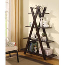 Book Cases Refreshing Contemporary "X" Bookcase, Brown Benzara