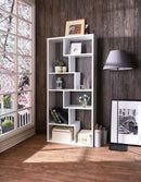 Wooden Rectangular Cube Bookcase, White