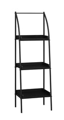 Bookshelves Black Bookshelf - 12" x 16" x 48" Black, Mdf, Metal - Bookshelf HomeRoots