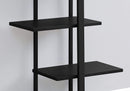 Bookshelves Black Bookshelf - 13" x 32" x 60" Black, Mdf, Metal - Bookshelf HomeRoots