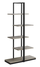 Bookshelves Black Bookshelf - 13" x 32" x 60" Dark Taupe, Black, Mdf, Metal - Bookshelf HomeRoots