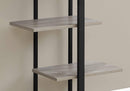 Bookshelves Black Bookshelf - 13" x 32" x 60" Dark Taupe, Black, Mdf, Metal - Bookshelf HomeRoots