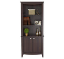 Bookshelves Bookshelf - 70.9" Classic Espresso Melamine and Engineered Wood Bookcase HomeRoots