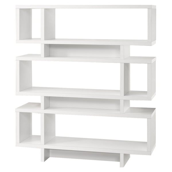 Bookshelves Kids Bookshelf - 12" x 47'.25" x 54'.75" White, Particle Board, Hollow-Core - Bookcase HomeRoots