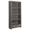 Bookshelves Modern Bookshelf - 12" x 31'.5" x 71'.25" Dark Taupe, Particle Board, Hollow-Core - Bookcase With A Storage Drawer HomeRoots