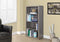 Bookshelves Modern Bookshelf - 47.5" Dark Taupe Particle Board and MDF Bookshelf with Adjustable Shelves HomeRoots