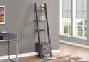 Bookshelves Modern Bookshelf - 69" Grey Particle Board Ladder Bookcase with a Storage Drawer HomeRoots