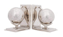 Bookshelves Rustic Bookshelf - 4.5" x 6.75" x 7.75" Alum Globe - Bookend Set Of Two HomeRoots