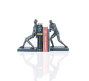Bookshelves Rustic Bookshelf - 4.5" x 6" x 10.5" Gymnastic Man Bookend Set of 2 HomeRoots
