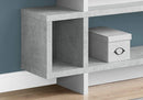 Bookshelves White Bookshelf - 12" x 47'.25" x 54'.75" Grey, White, Particle Board, Hollow-Core - Bookcase HomeRoots
