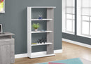 Bookshelves White Bookshelf - 9" x 31'.5" x 55'.75" White, Grey, Particle Board - Bookshelf HomeRoots
