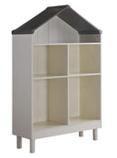 Bookshelves Wooden Bookshelf - 13" X 35" X 56" Weathered White Washed Gray Wood Bookcase HomeRoots