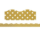 BORDER GOLD SHIMMER W/ WHT POLKA-Learning Materials-JadeMoghul Inc.