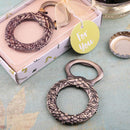 Botanical floral wreath design bronze metal bottle opener-Personalized Coasters-JadeMoghul Inc.