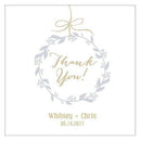 Botanical Wreath Square Tag (Pack of 1)-Wedding Favor Stationery-JadeMoghul Inc.