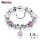 Bottom Price Promotion 2 Weeks LZESHINE Antique Silver Original Women Glass Charm Bracelet & Bangle Fit Charm Bracelet-PCBR0051 18cm-JadeMoghul Inc.