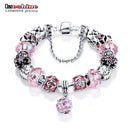 Bottom Price Promotion 2 Weeks LZESHINE Antique Silver Original Women Glass Charm Bracelet & Bangle Fit Charm Bracelet-PCBR0051 18cm-JadeMoghul Inc.